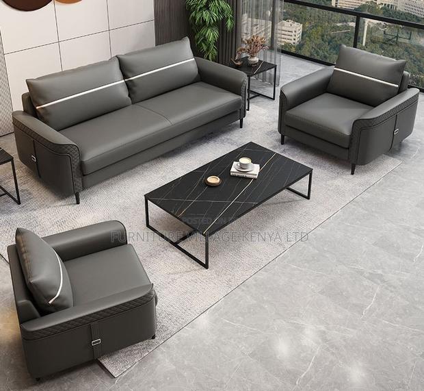5-Seater Executive Leather Fabric Sofa - thumbnail 6