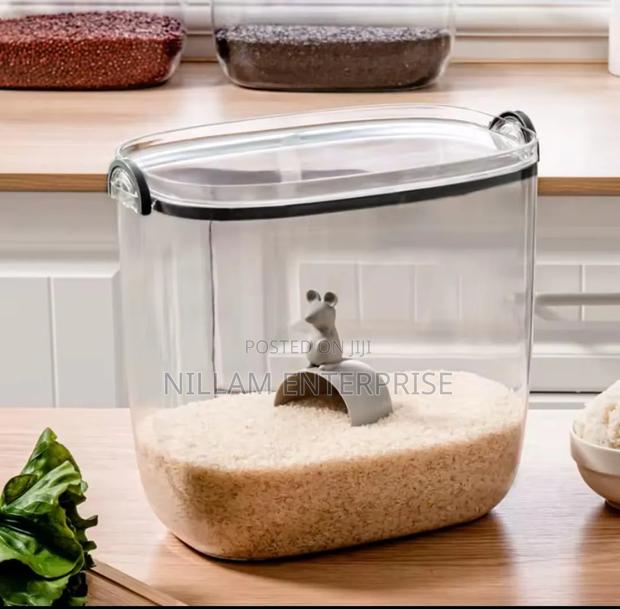 Acrylic Rice/Cereal Airtight Storage Containers. - thumbnail 5