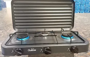 Olelon 3 Burner Gas Stove Cooker With Cover Lid