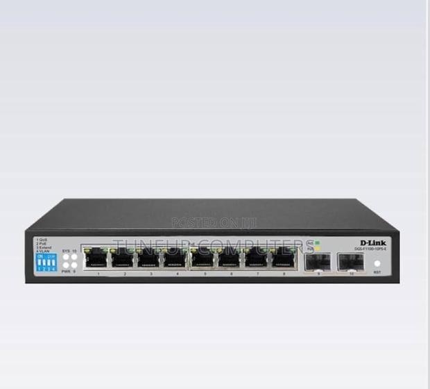 D-Link 8 Port Poe Gigabit Smart Managed Switch – DGS-F1100-10ps-E/B - main view