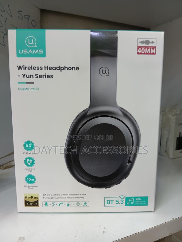 Usams Yun Series Headphones (Model Yg23) Bluetooth 5.3 Connectivity.
