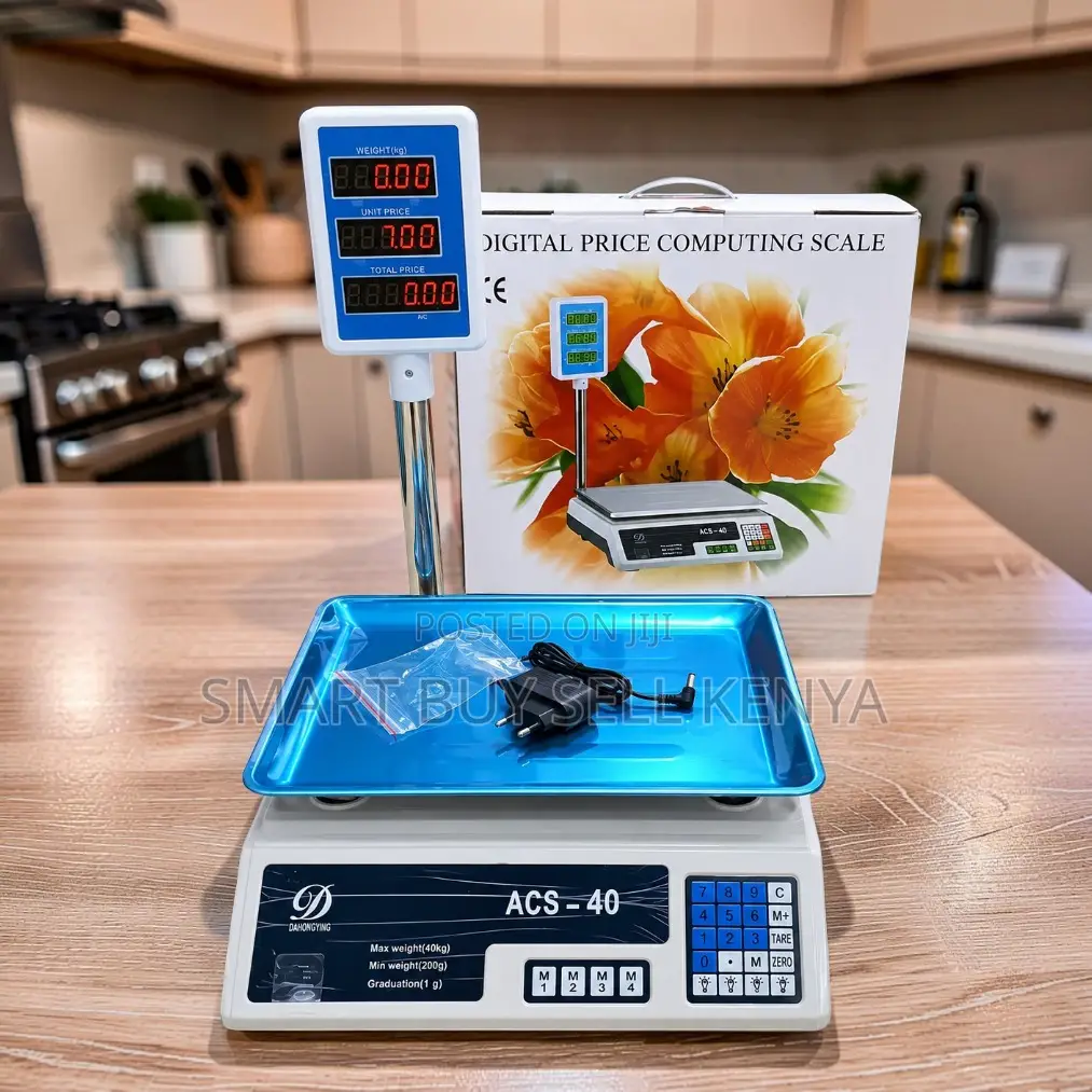 Stainless Tray Acs 40 Upto 40kgs Computerized Electronic Weight Scale