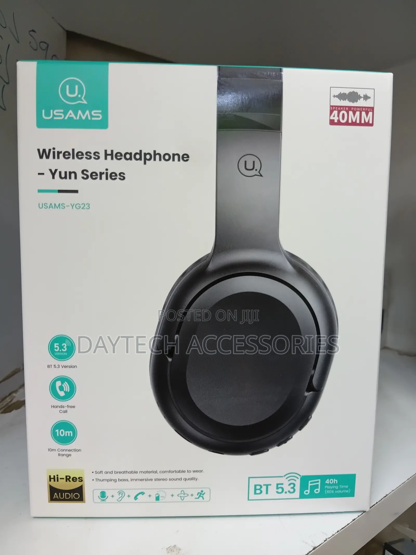 Usams Yg23 Wireless Bluetooth 5.3 Over-Ear Headphones