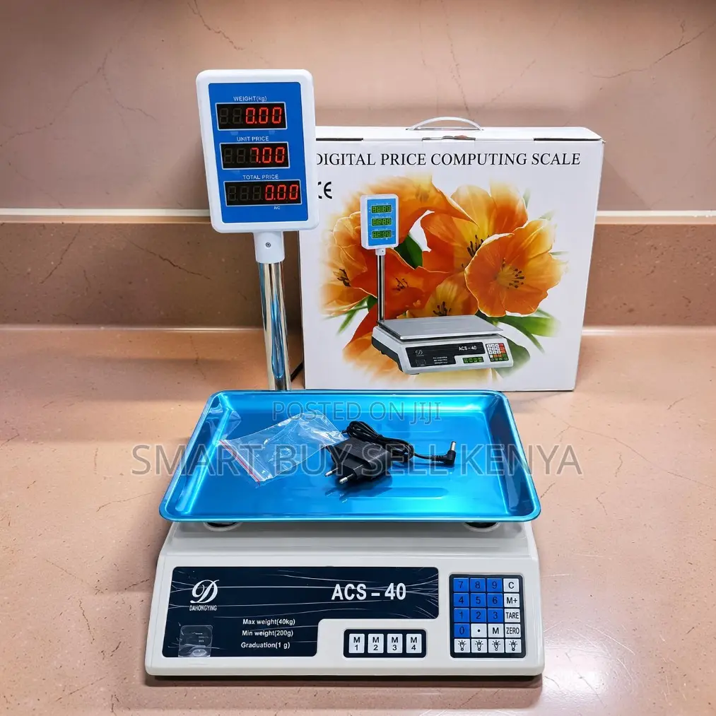 Rechargeable Battery Acs 40 Upto 40kgs Computerized Weight Scale