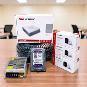 Waterproof 3 Hikvision 1080p Full Hd CCTV Cameras Complete System Kit