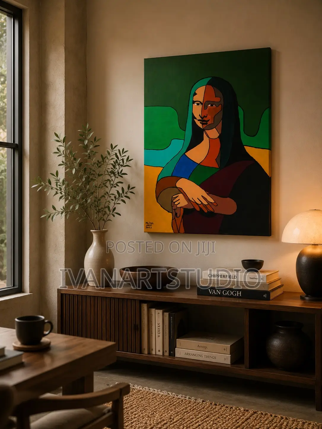 Modern Cubist Mona Lisa -Original Painting 