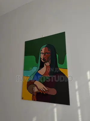 Modern Cubist Mona Lisa -Original Painting 
