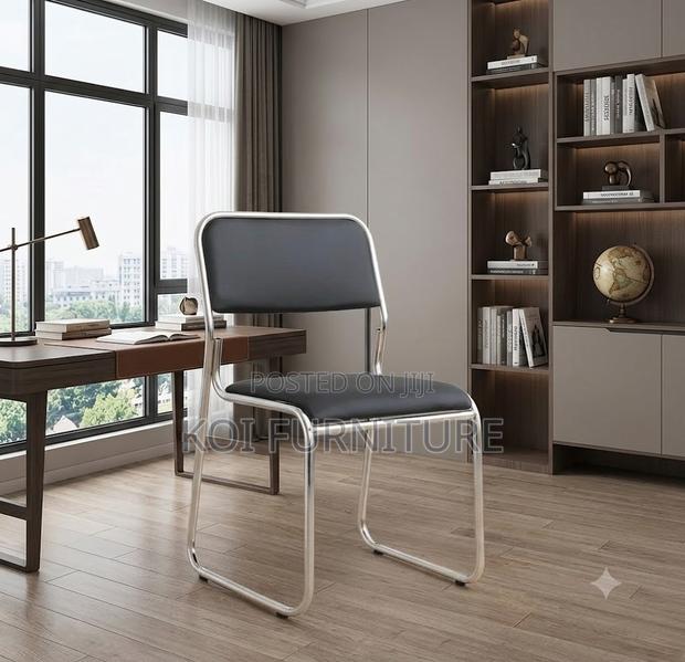 Office Chairs; Mid Backrest Chrome Office Visitors Chairs