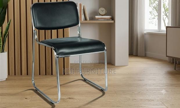 Office Chairs; Mid Backrest Chrome Office Visitors Chairs - thumbnail 3