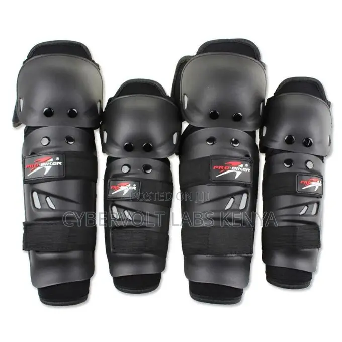 Pro-Biker 4-Piece Knee and Elbow Protective Guard Set
