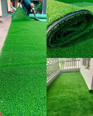 Artificial Green Grass Carpets With Double Layers
