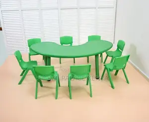 School Table; Colourful Kindergarten Plastic Moon Table