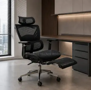 Mesh Orthopedic Office Chair With Footrest