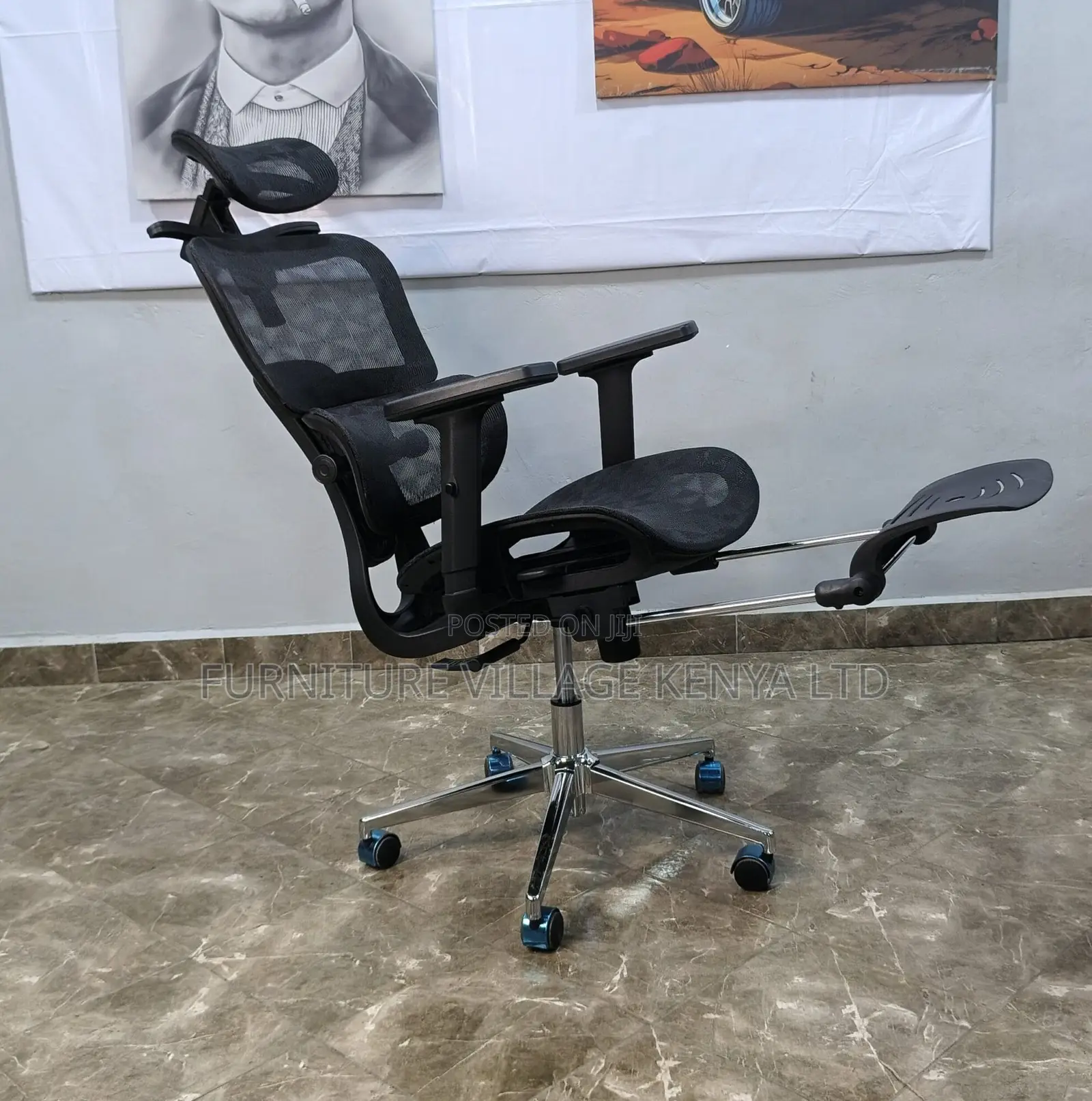 Mesh Orthopedic Office Chair With Footrest