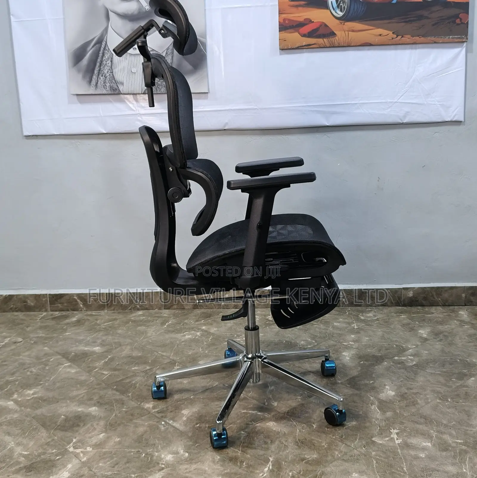 Mesh Orthopedic Office Chair With Footrest