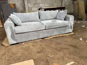 Grey 3 Seater Fabric Sofa