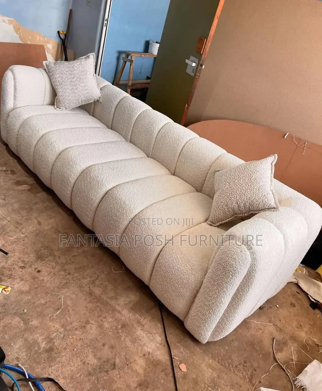 Cream Bubble Sofa 4 Seater