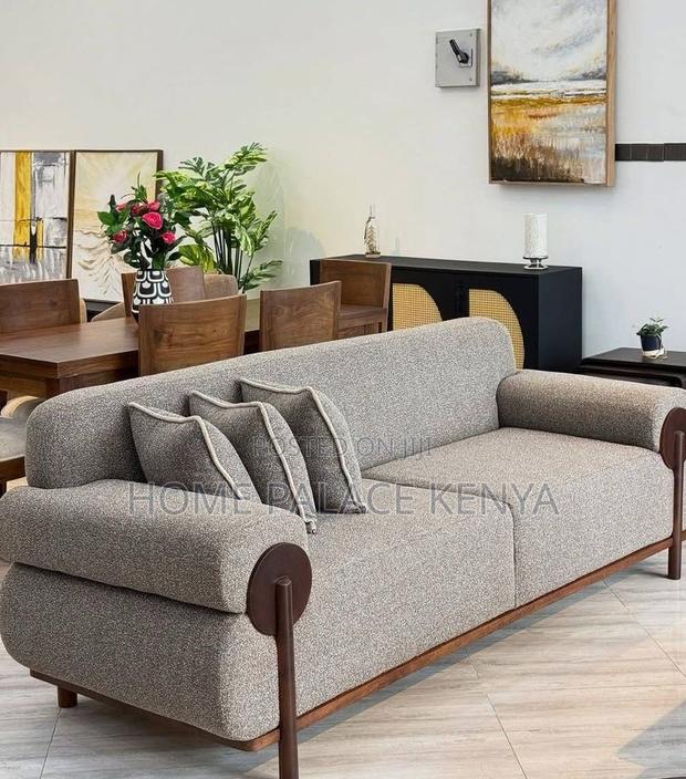 Home Sofa; 3 Person Modular Fabric Lounge Sofa - thumbnail 3