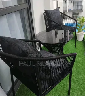 Fabric Cushion Seat and Outdoor Table