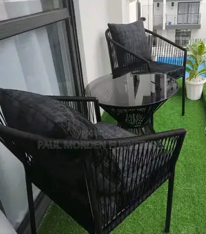 Fabric Cushion Seat and Outdoor Table