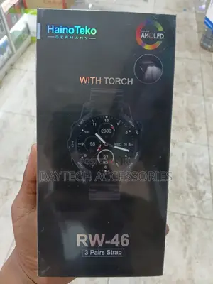 Haino Teko Rw-46 Smart Watch Built-in Torch and Amoled Display.