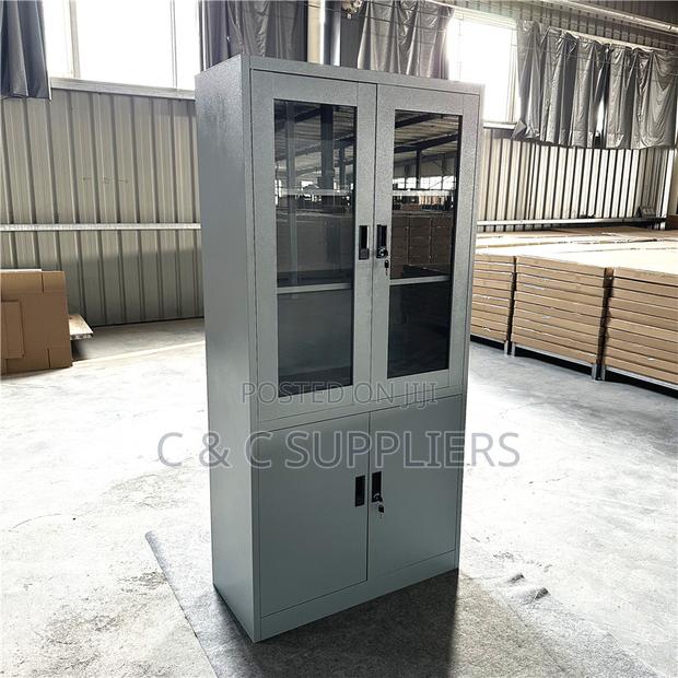 2-Door Glass Front Office Cabinet. - thumbnail 3