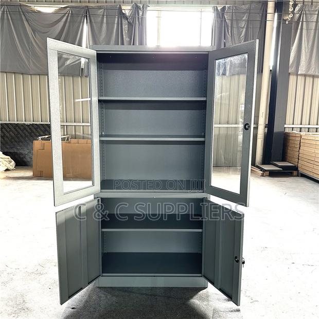 2-Door Glass Front Office Cabinet. - thumbnail 4