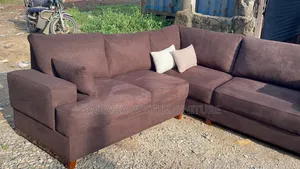 Brown L Shape Corner Sofa (7 Seater) + Free Delivery