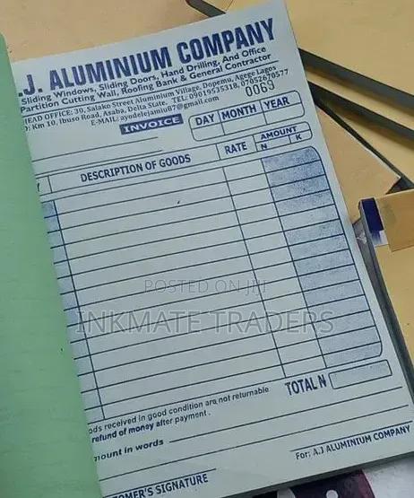 Receipt Book Design Print