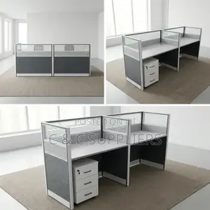 2-Seater Modern Straight Workstation
