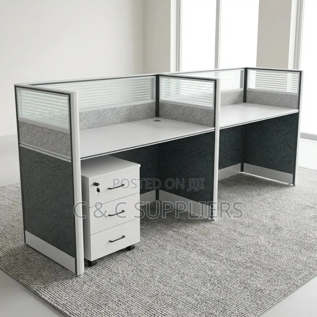 2-Seater Modern Straight Workstation