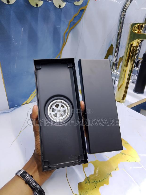 Floor Drain 20cm by 8cm Black (Tile Top) - thumbnail 2