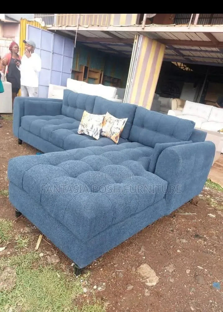 Blue L-Shaped Corner Seat +Free Delivery