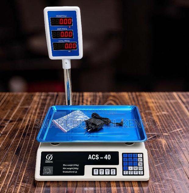 Market Ready Acs 40 Upto 40kgs Computerized Electronic Weight Scale - main view