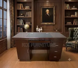 Office Desk; 1.4 Meters Executive Mahogany Laqueine Desk