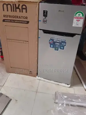 Mika 112 Litres 2 Door Top Freezer Fridge (Grey)