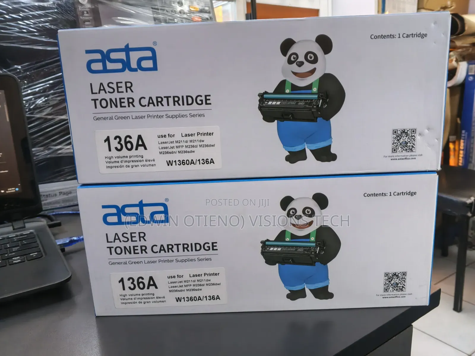 Hp 136a Black Laserjet Toner Cartridge (W1360a)
