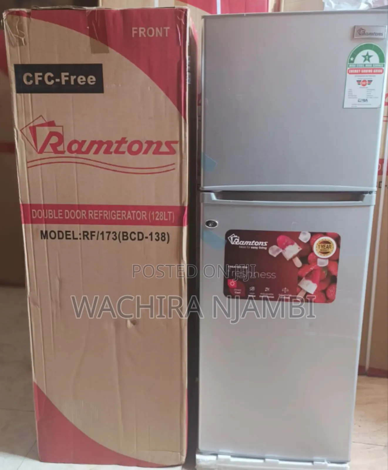 Ramtons 2door Silver 128 Litres