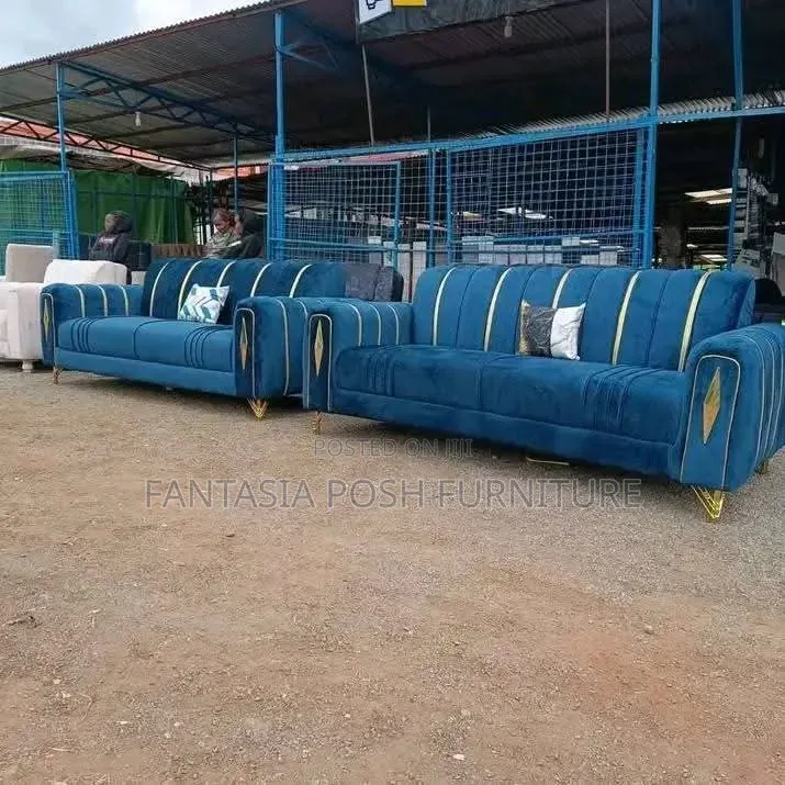 Blue 3+2 Seater Sofa + Free Delivery