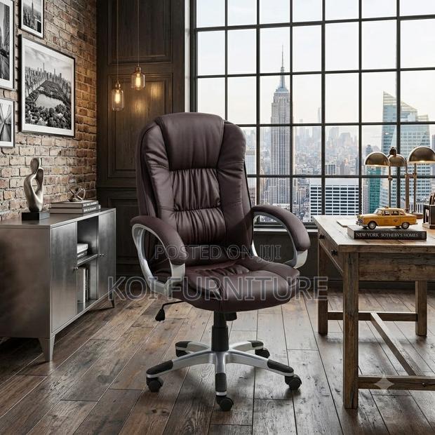Office Chairs; Leather Senior Executive Office Seat - thumbnail 4