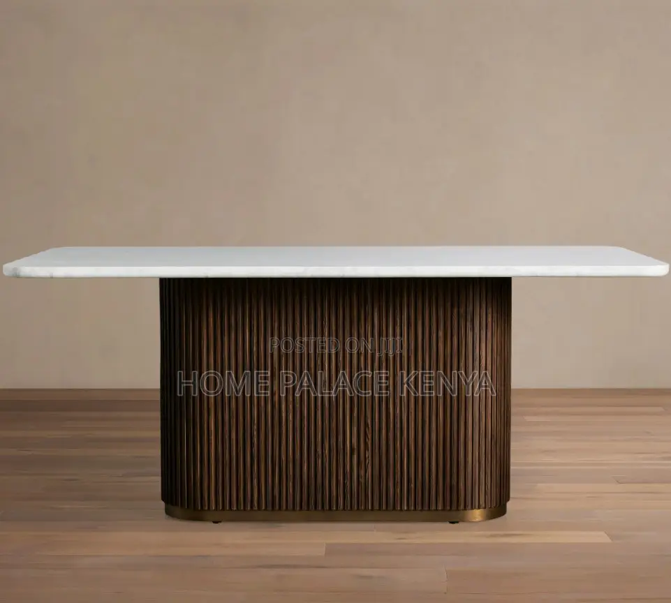 Dining Table: 6 Seater Porcelain Stone Dining Table