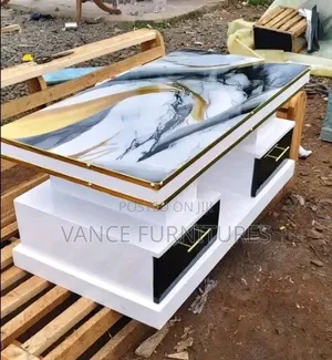 White Modern Marble Coffee Table