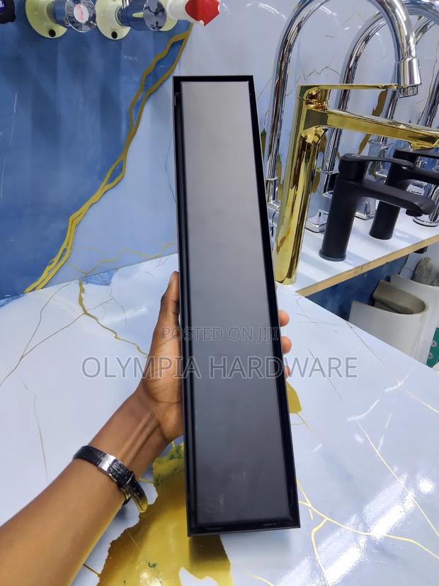 Black Floor Drain 40cm (Tile Top