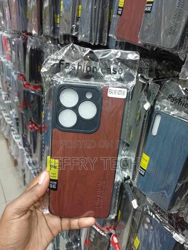 Realme Note 60,Wood-Patterned Smartphone Protective Back Cover