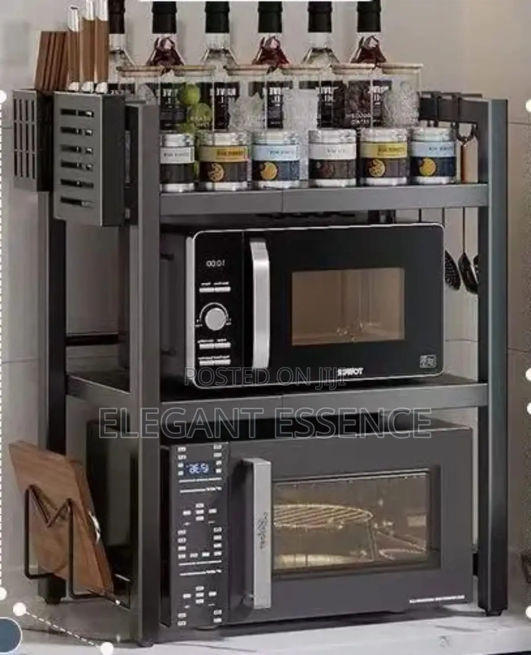 *Double Layer Heavy-Duty Adjustable Microwave Stand*
