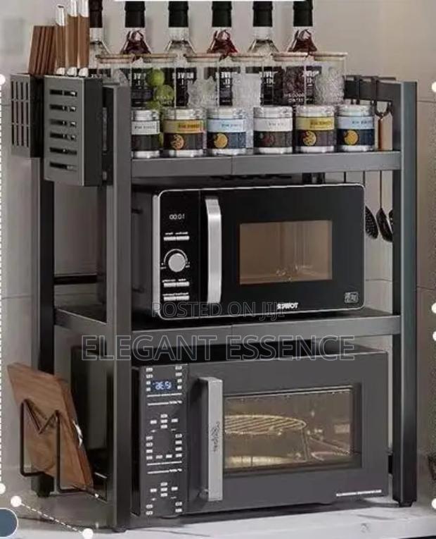 *Double Layer Heavy-Duty Adjustable Microwave Stand*