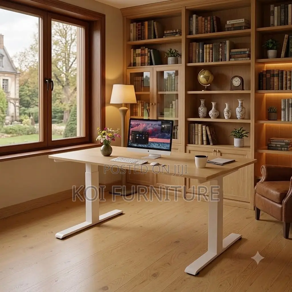 Office Desk; 120mm Electric Adjustable Functional Home Office Desk