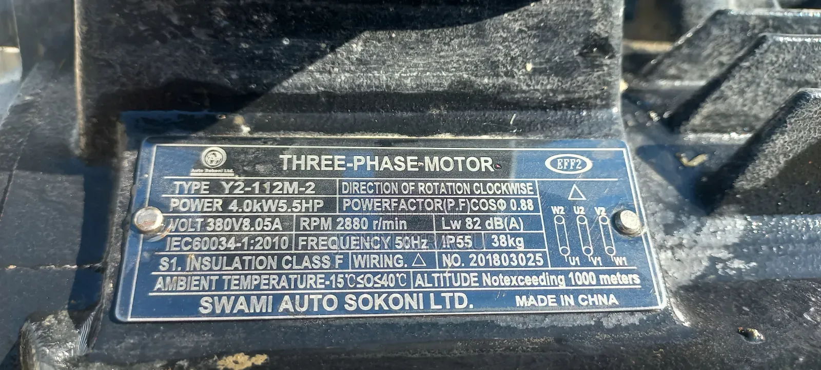 3 Phase Motor 5hp ,2900 RPM