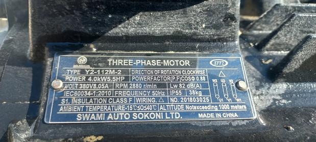 3 Phase Motor 5hp ,2900 RPM