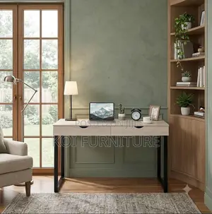Office Desk; Home Office Two Drawers Wooden Study Desk